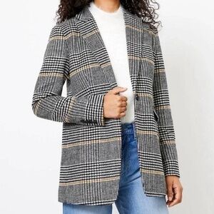 LOFT Modern Blazer Jacket in Plaid - 10